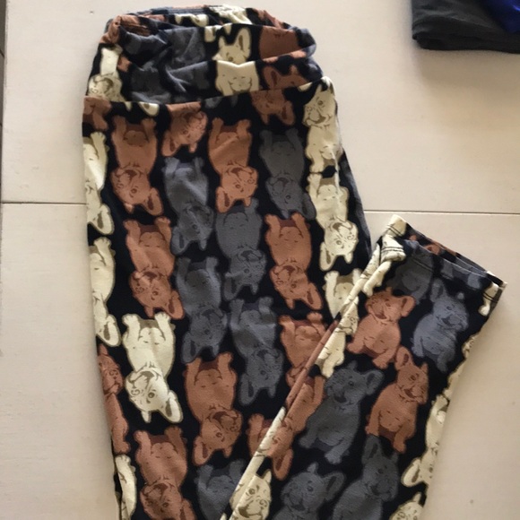 LuLaRoe Pants - LuLaRoe Frenchie Bulldog Leggings TC